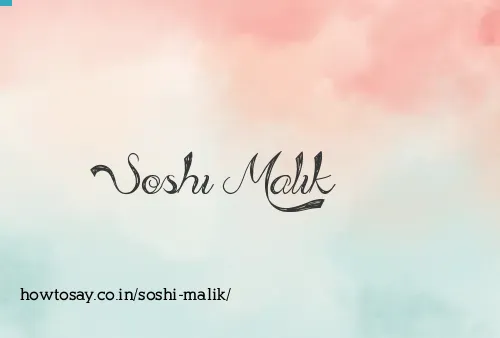 Soshi Malik