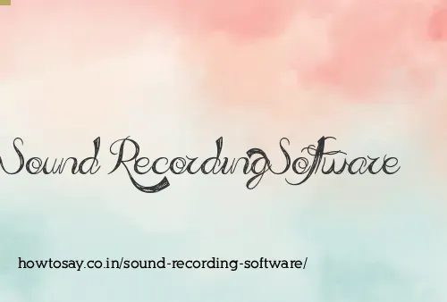 Sound Recording Software