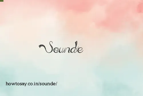 Sounde