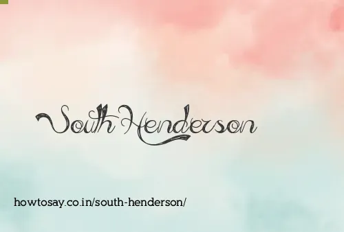 South Henderson