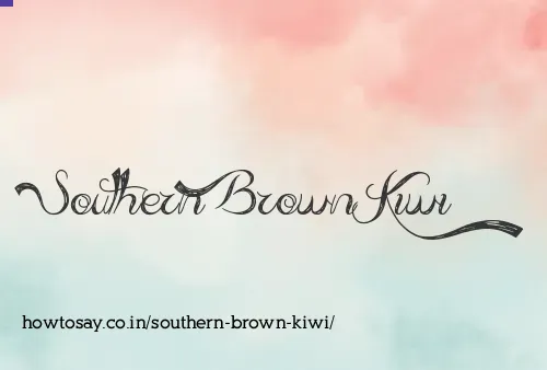 Southern Brown Kiwi