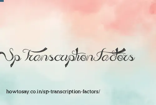 Sp Transcription Factors