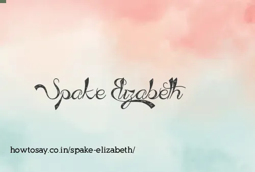 Spake Elizabeth