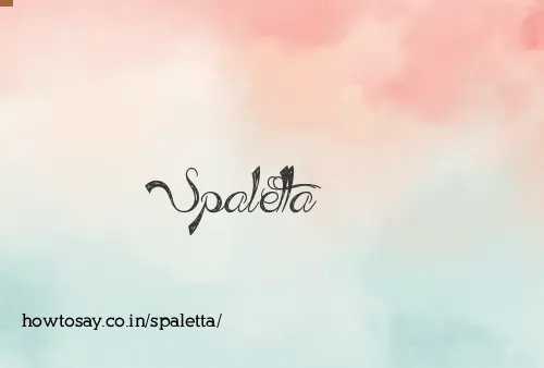 Spaletta