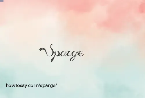 Sparge