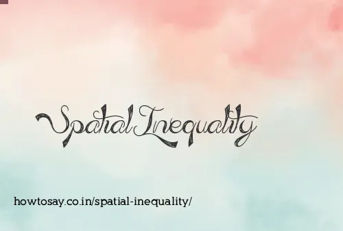 Spatial Inequality