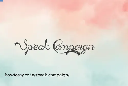 Speak Campaign