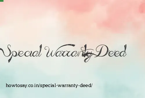 Special Warranty Deed