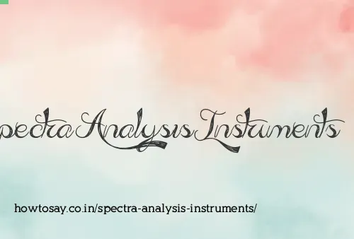 Spectra Analysis Instruments