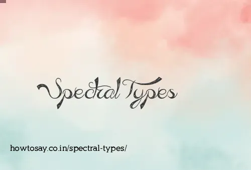 Spectral Types