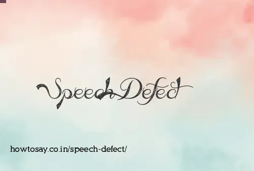 Speech Defect