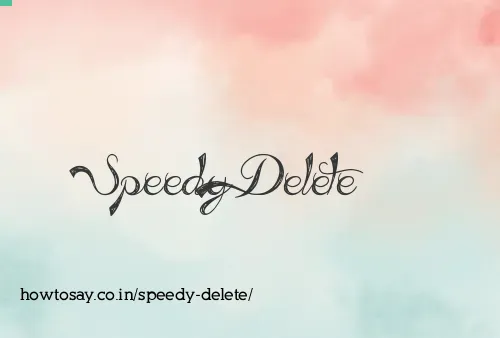 Speedy Delete