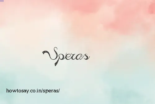 Speras