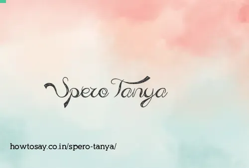 Spero Tanya