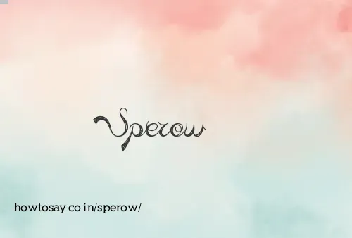Sperow