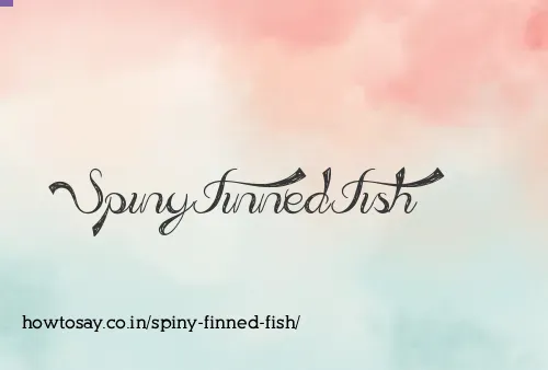 Spiny Finned Fish
