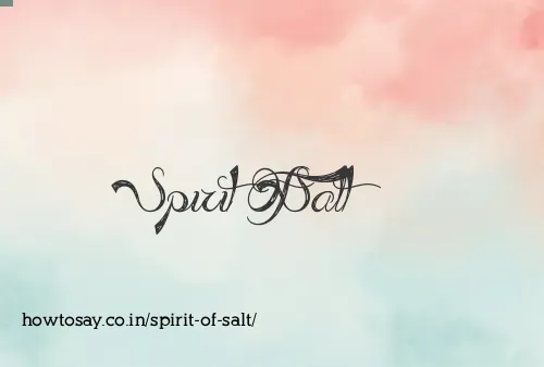 Spirit Of Salt