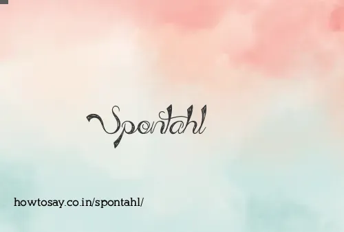 Spontahl