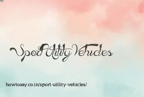 Sport Utility Vehicles