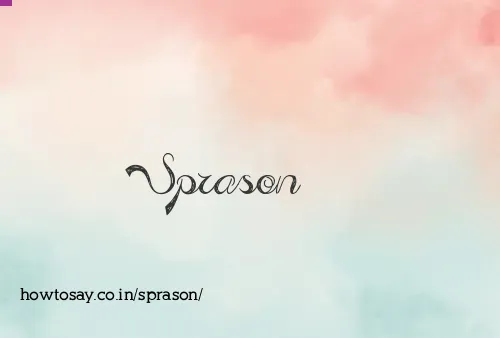 Sprason