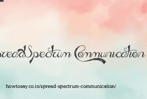 Spread Spectrum Communication