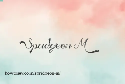 Spridgeon M