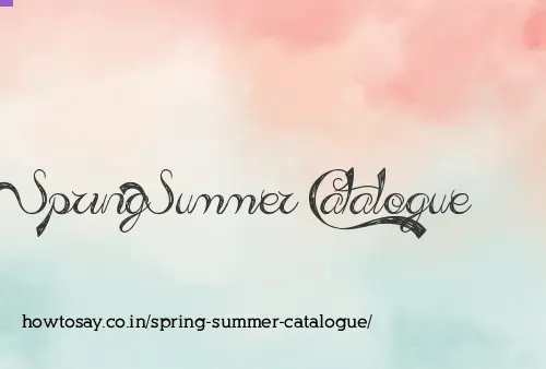 Spring Summer Catalogue