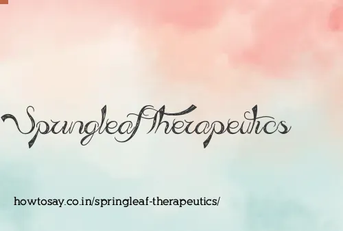 Springleaf Therapeutics