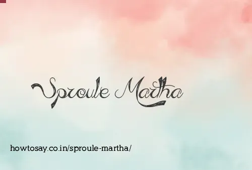 Sproule Martha
