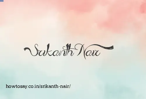 Srikanth Nair