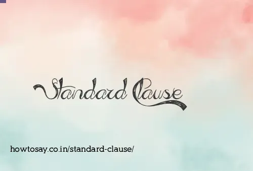 Standard Clause