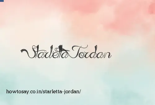 Starletta Jordan