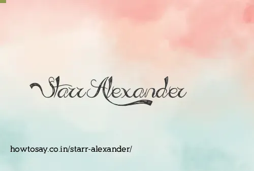 Starr Alexander