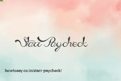 Starr Paycheck