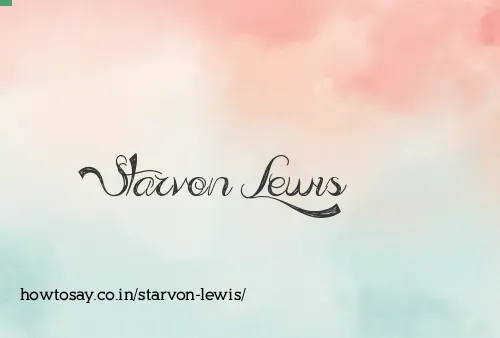 Starvon Lewis