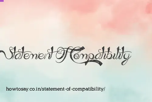 Statement Of Compatibility