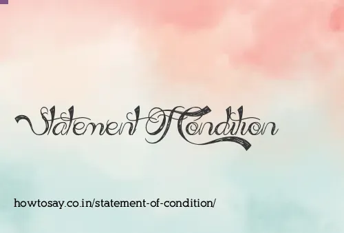 Statement Of Condition