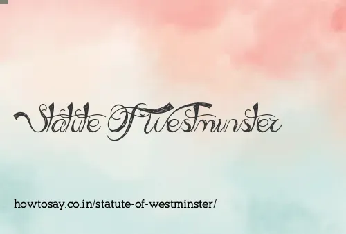 Statute Of Westminster