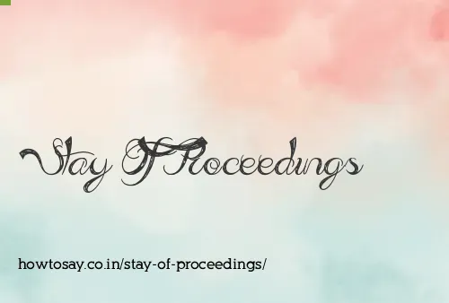 Stay Of Proceedings