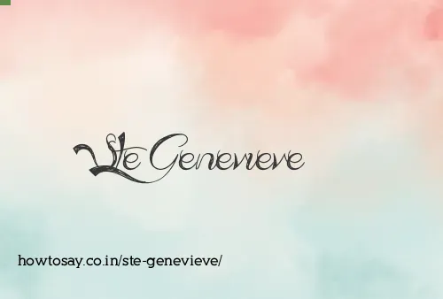 Ste Genevieve