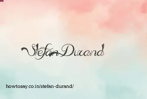 Stefan Durand