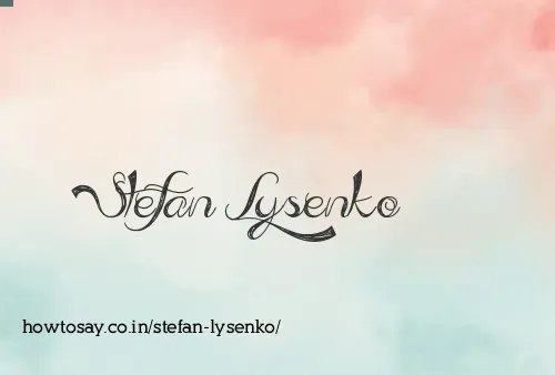 Stefan Lysenko
