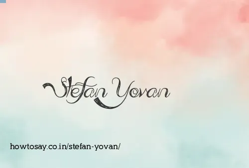 Stefan Yovan