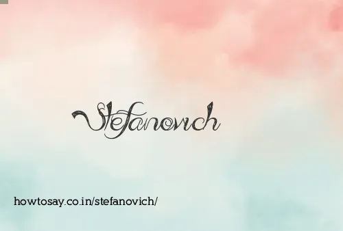 Stefanovich