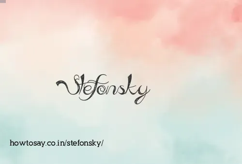 Stefonsky