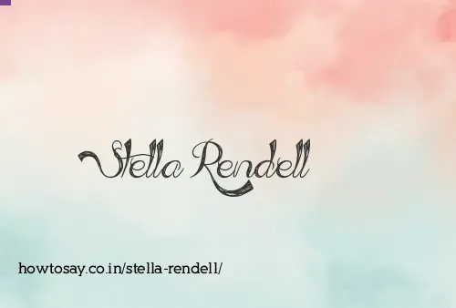 Stella Rendell