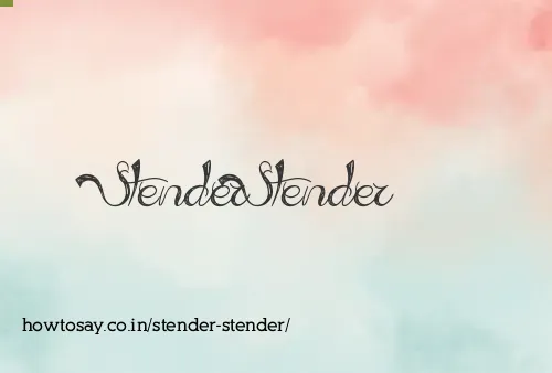 Stender Stender