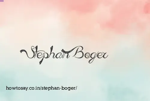 Stephan Boger