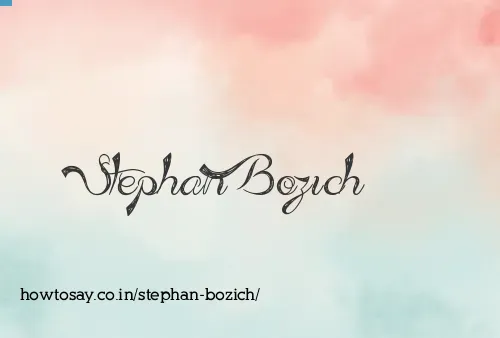 Stephan Bozich