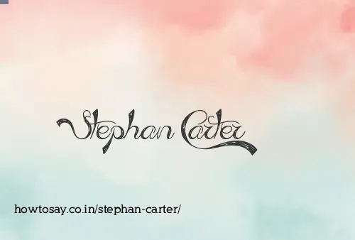Stephan Carter